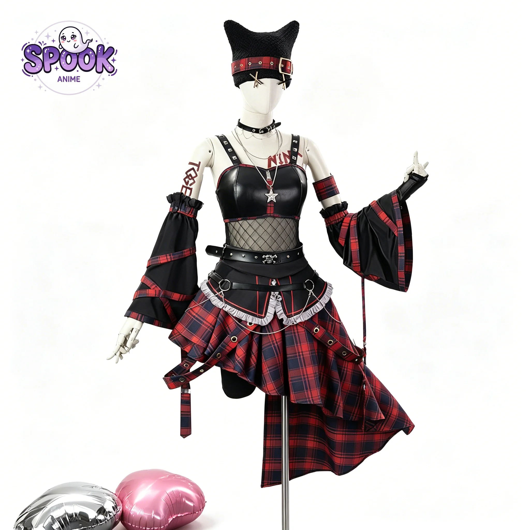 Falda a cuadros Harajuku, conj - Anime Cosplay Shop reseña y precio
