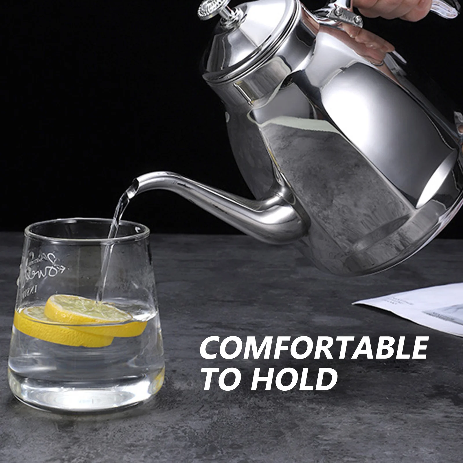 

Stainless Steel Kettle Tea Pot Household Stovetop Kettle Coffee Milk Heating Comfortable Handle Home Supplies