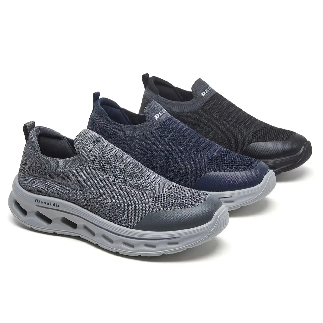 

Men Summer Mesh Round Toe Lightweight Breathable Anti-Slip Casual Sneakers Walking Shoes Thin Breathable Summer