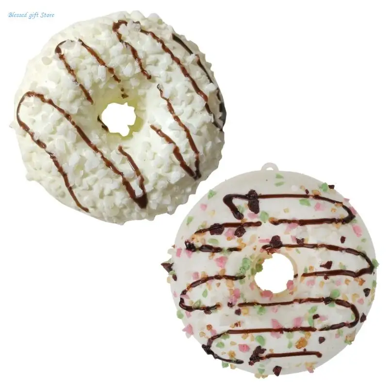 Donut alívio do estresse brinquedo festa favor sobremesa realista donuts artificiais loja decorações festa aniversário