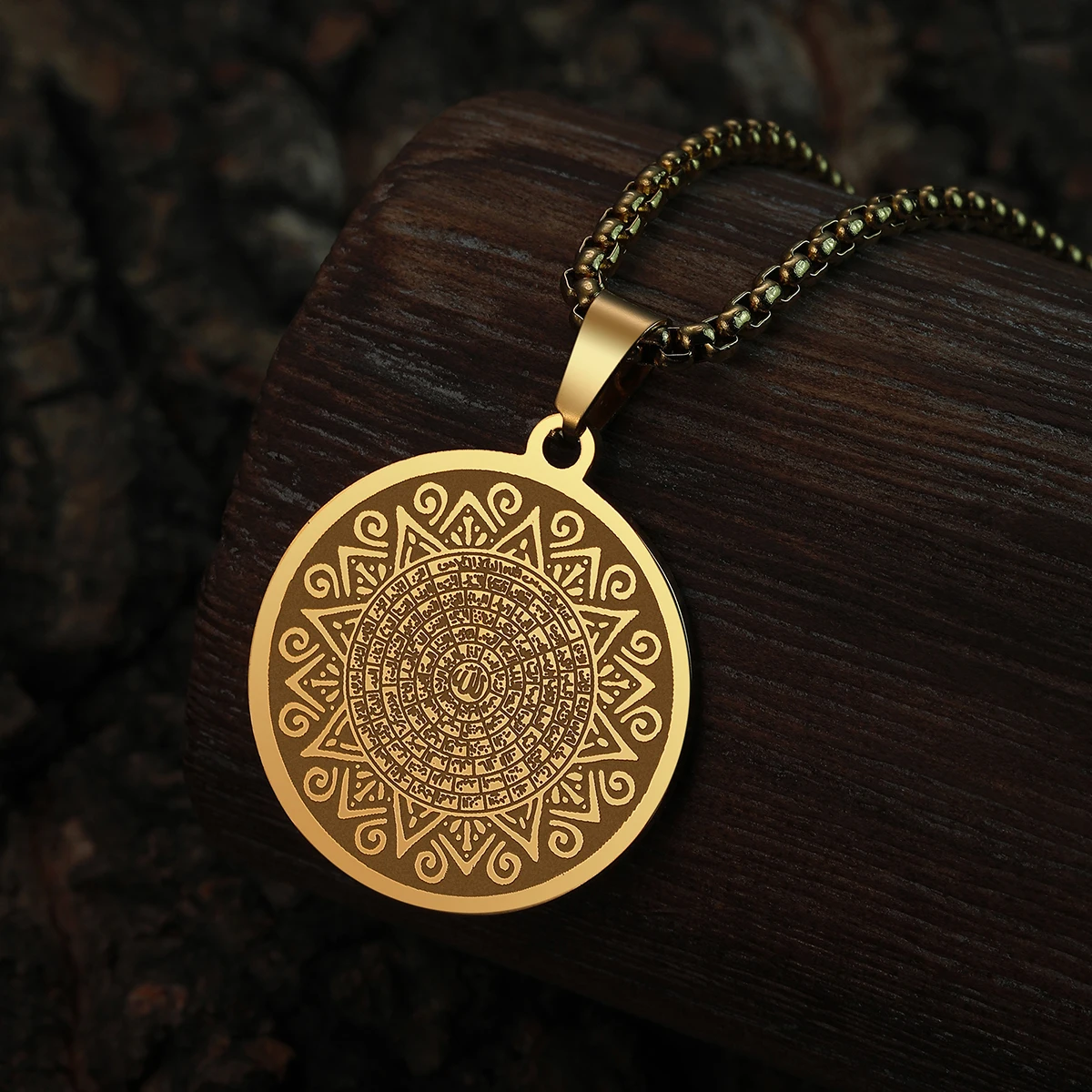 New Trendy 2024 Men's Necklace Asmaulhusna Islamic Rune Flower of Life Jewelry Clavicle Necklace for Women Send to Friends Gifts