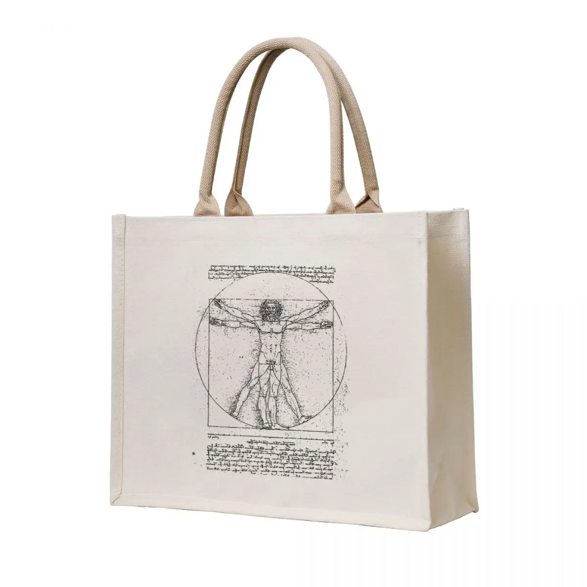 

The Vitruvian Man (white distressed) Tote Bag shopping cart bags shopper bag woman university shopper bag hand