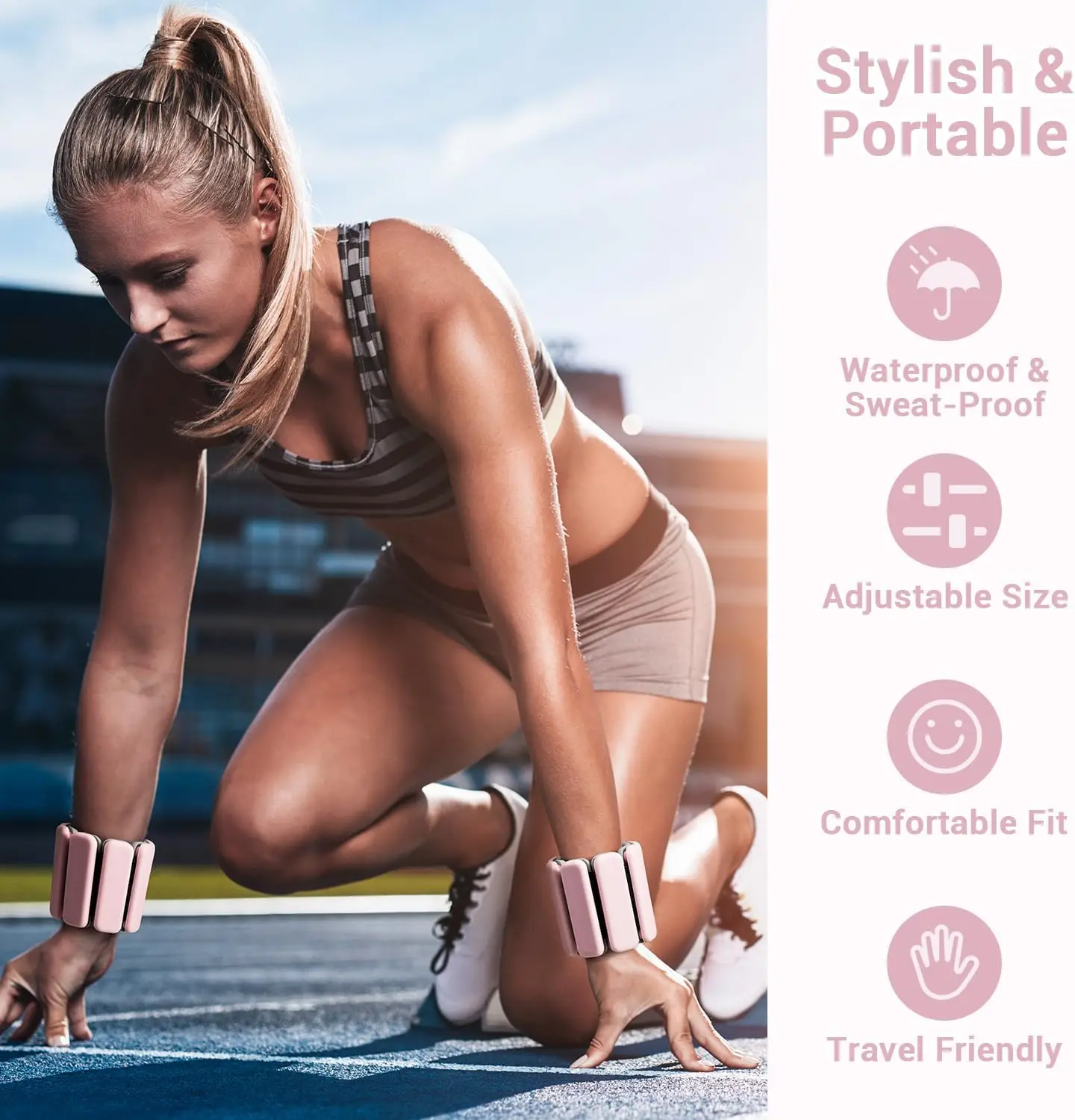 Hot Sell Silicone Weight Wristband Wrist Sandbag For Run(0.5kg)
