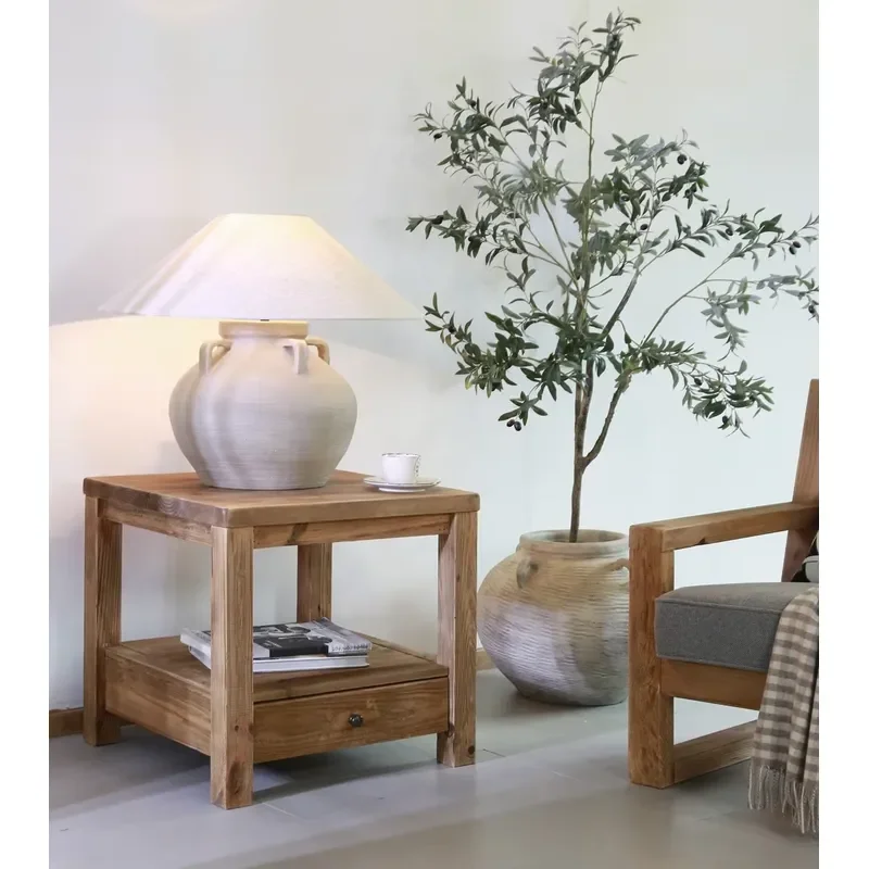 Small Furniture Living Room Bedroom Sofa Side Table with Drawers and Layers