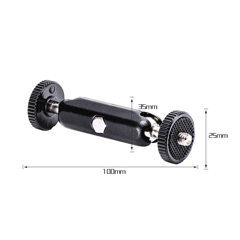 Double Ball head Magic Arm 1/4 inch Screw CNC for SLR Camera Tripod Cage Rig LED Video Light Microphone Field Monitor