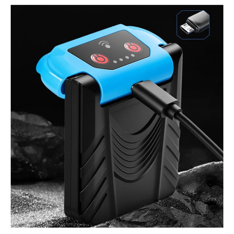 AT19-Smart Headlight Type-C Charging 2000Mhz Wave Sensor Strong Light For Night Fishing Black