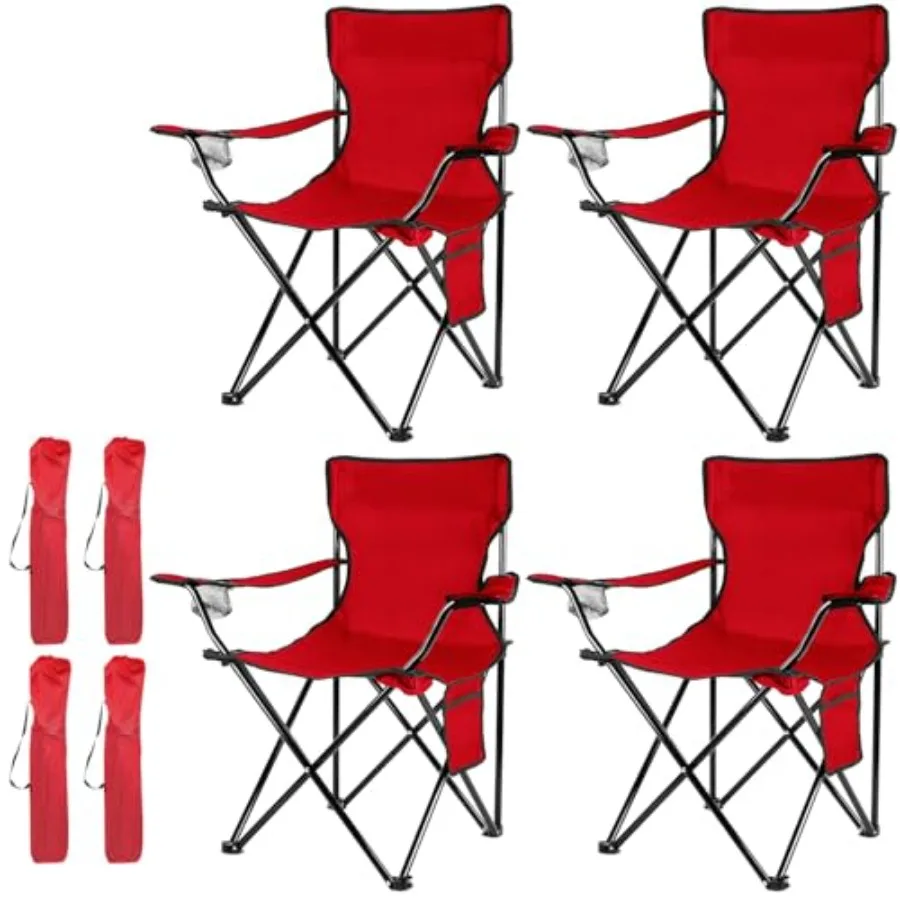 

4Pack Folding Camping Chairs-Lightweight, Installation-Free, Portable Chair for Beach, Lawn, Outdoor Sports