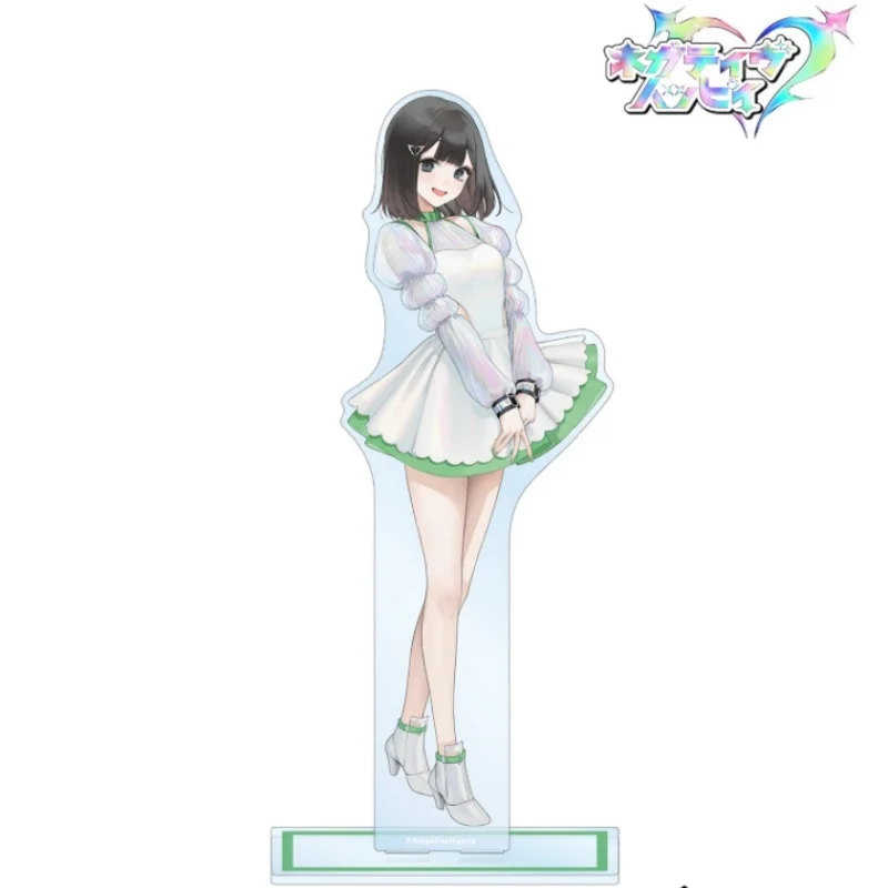 Anime Negative Happy Manaka Idol Costume Version Acrylic Stand Model Plate Keychains Desktop Ornament Fans Gifts