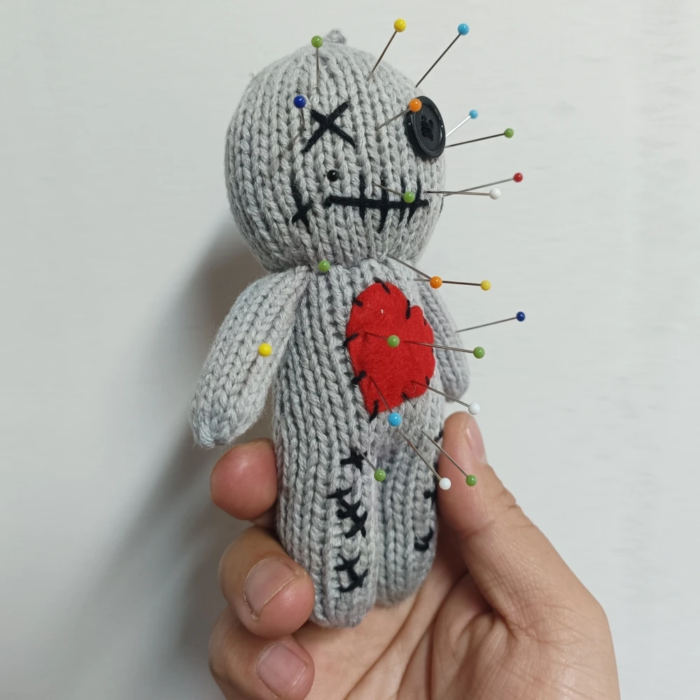 Voodoo Dolls Set with Creepy Doll Halloween Scary Ghost Plush Pin Horror Unique Funny Christmas Ornaments Fidget Toy