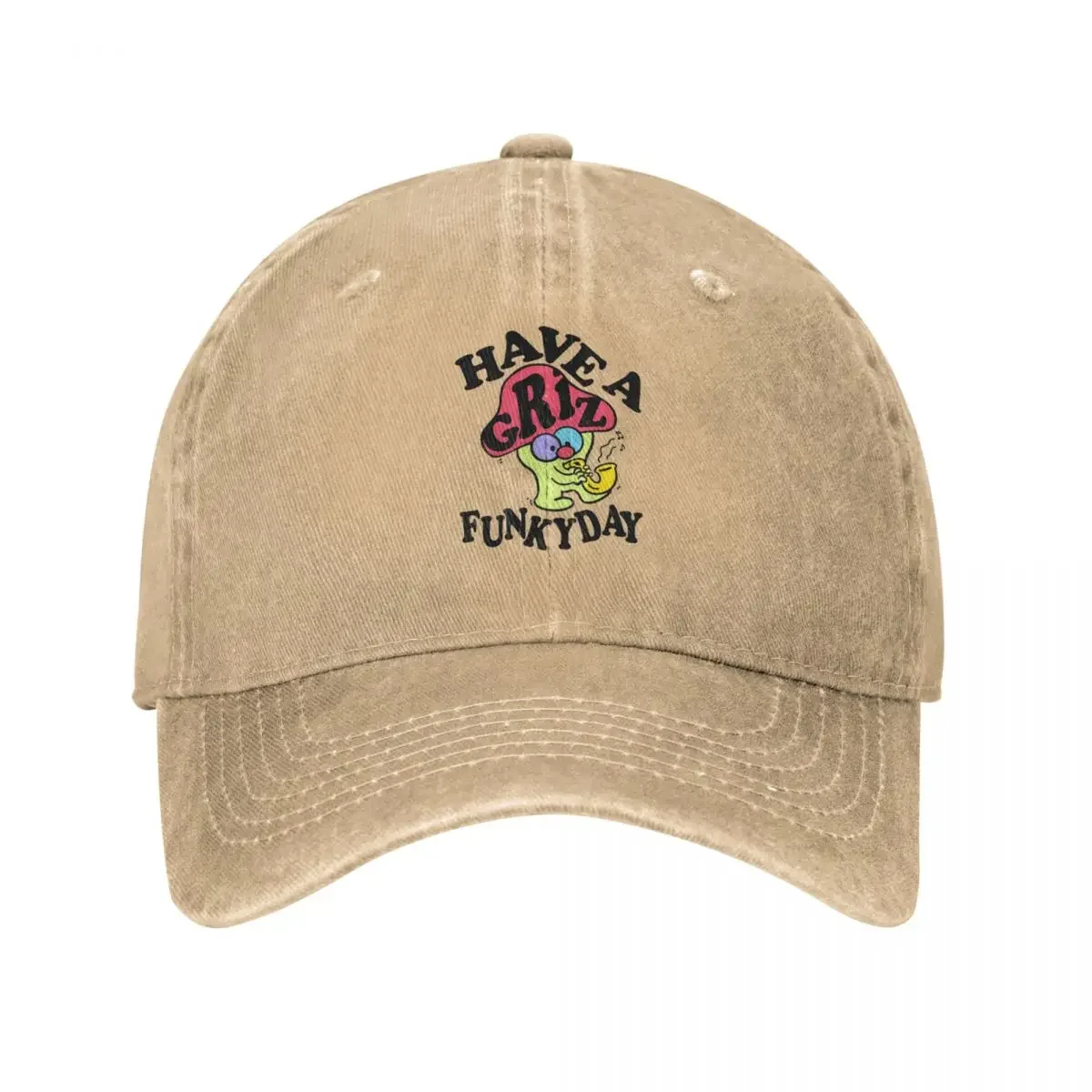 

Griz Merch GRiZ Have A Funky Day Baseball Caps Snapback Denim Hats Outdoor Adjustable Casquette Sports Baseball Cowboy Hat