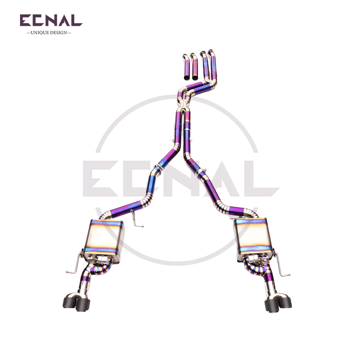 Ecnal Exhaust Valved Pipe for BMW Z4 E89 N54 3.0T 2009-2013 Titanium Alloy Sport Catback with Valve Muffler Exhaust System