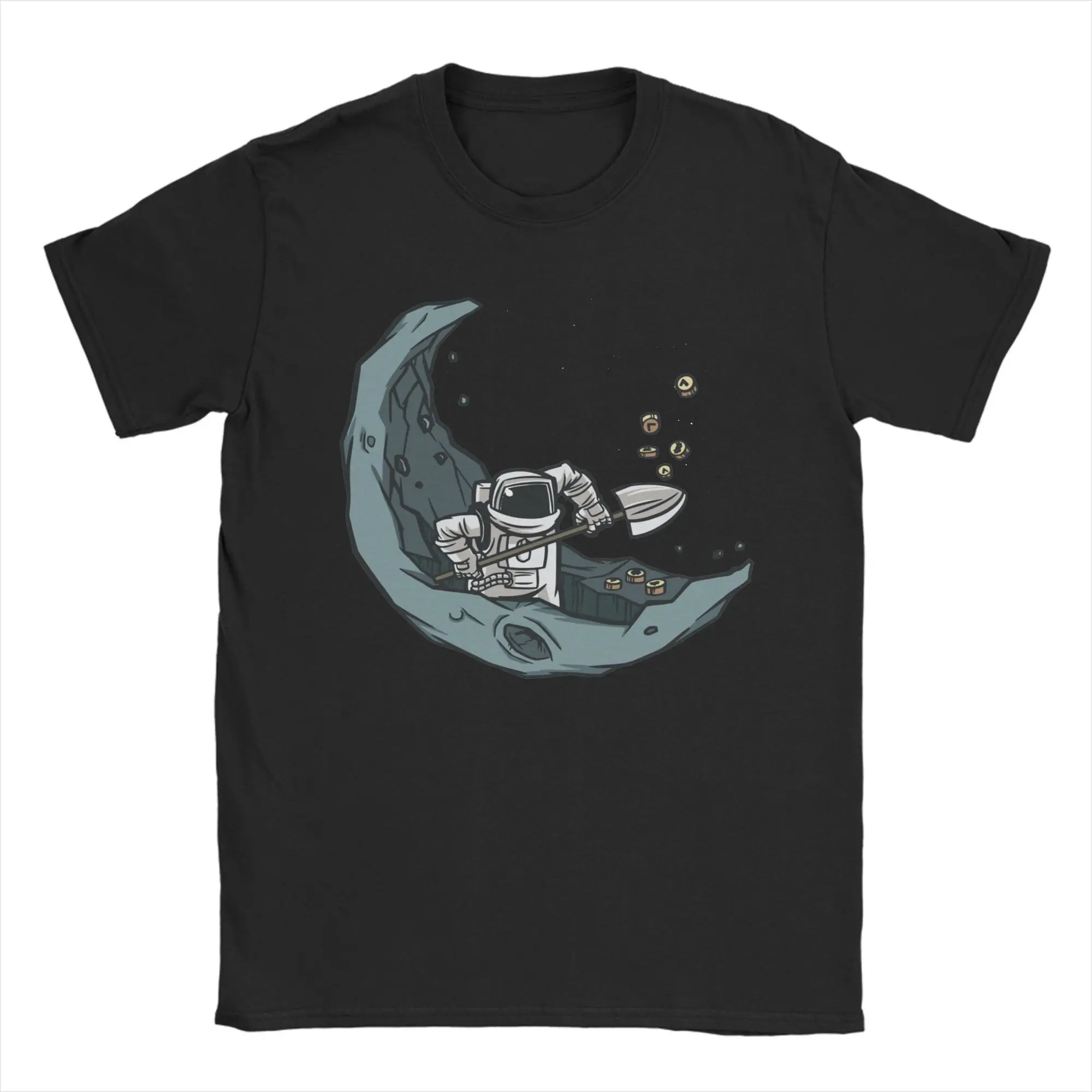 

Мужская футболка Astronaut Crypto Bitcoin Crypto Moon, винтажные футболки из 100% хлопка, футболки с короткими рукавами, уникальная одежда с круглым вырезом
