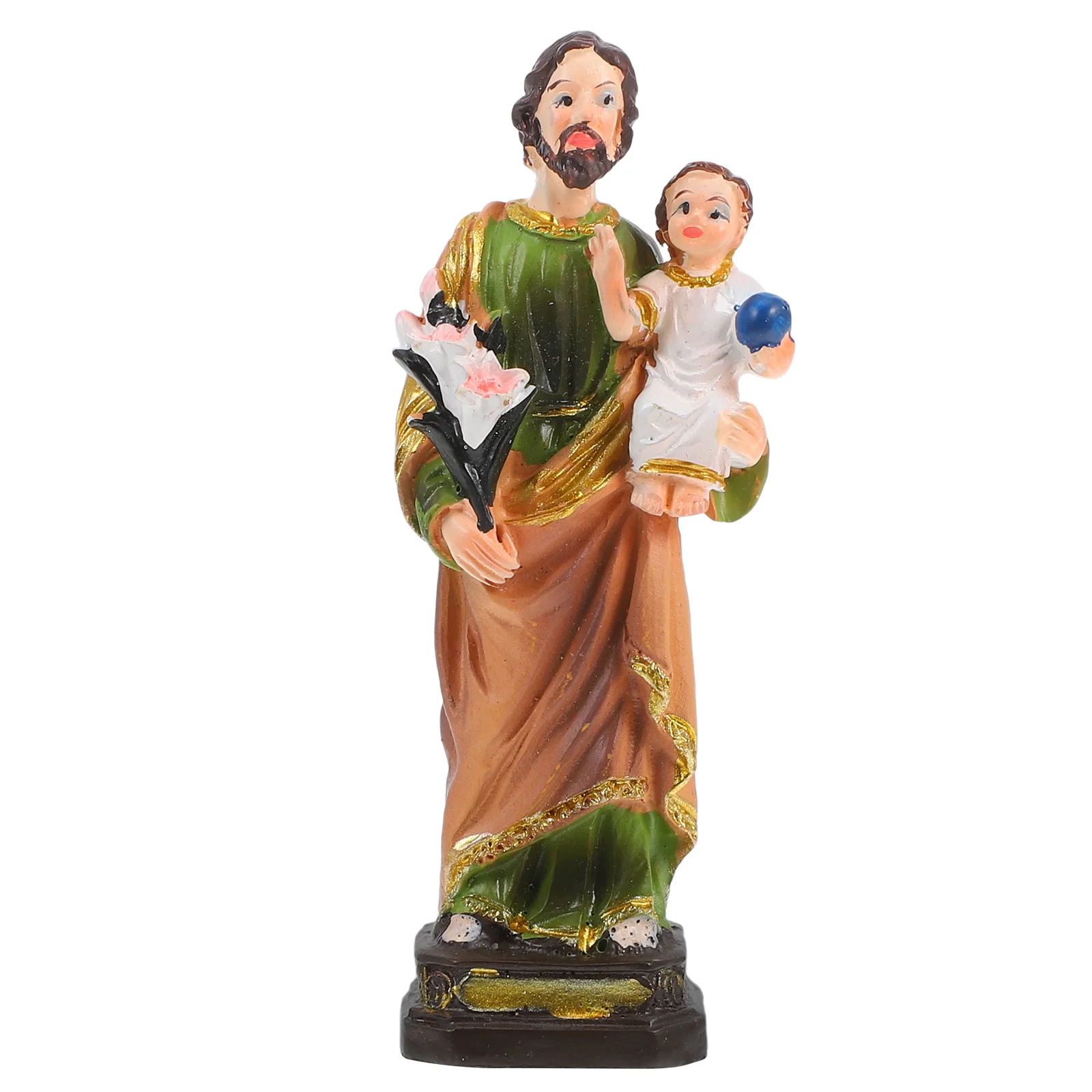 

Jesus Resin Statue Mini Christmas Tabletop Decoration Nativity Scene Catholic Religious Gift Home Decor