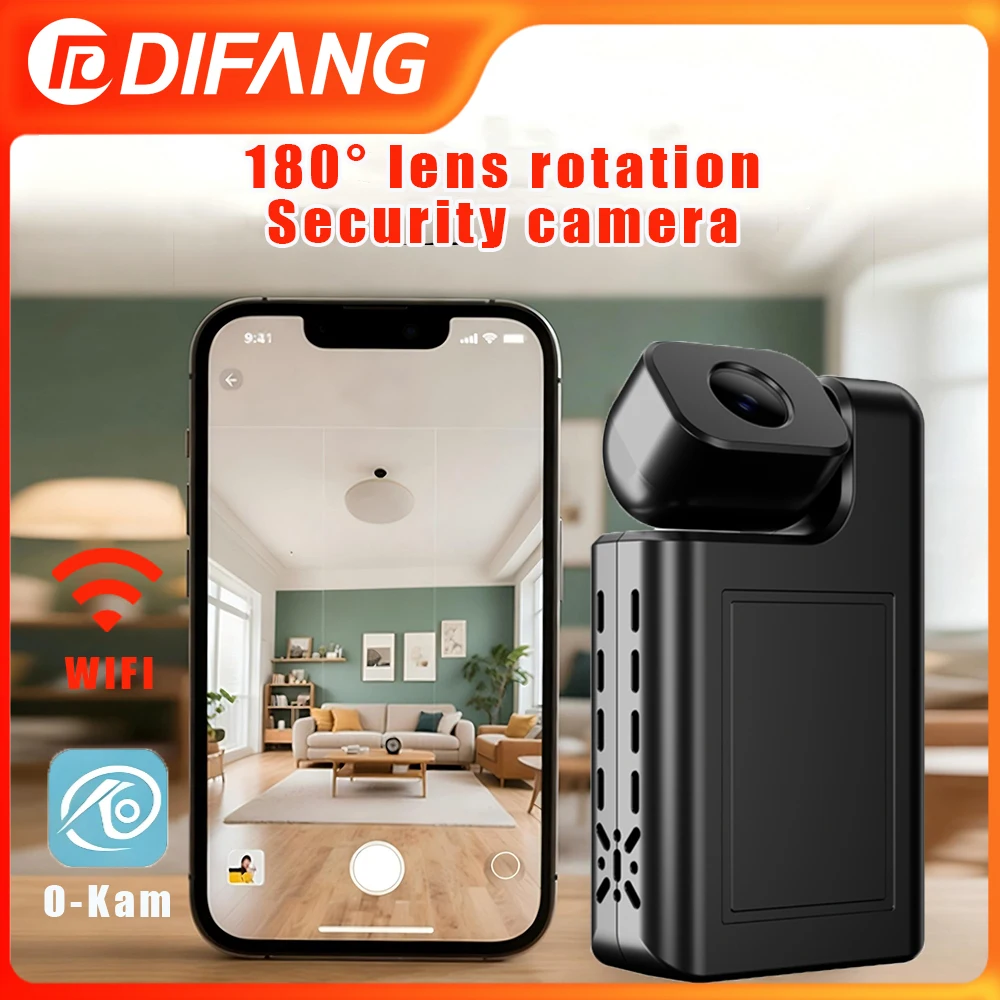 Mini Smart WIFI Surveillance Camera 180° Wide Angle Human Detection Pet/Baby Monitor Night Vision Home Security CCTV