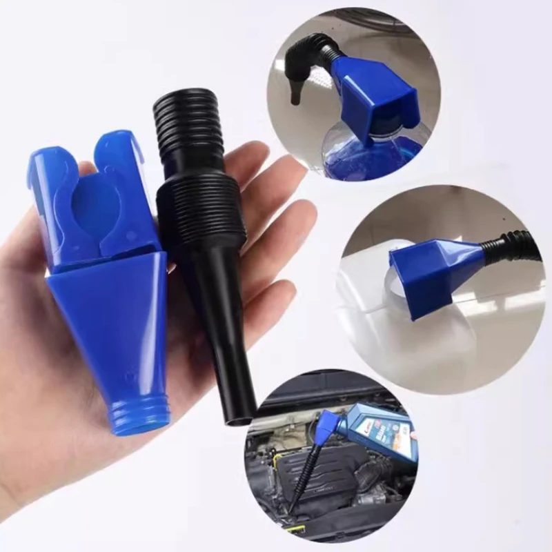 Car Refueling Funnel Plastic Splash-proof Gasoline Portable Foldable Engine Oil Transfer Tool Motorcycle Refueling Tools