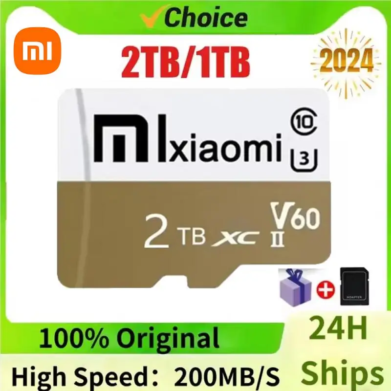 Xiaomi Mijia 2TB Micro TF SD Card High Speed Memory Card 128GB 256GB SD Card U3 A2 TF Flash Card 1TB For Phone Camera Tablet