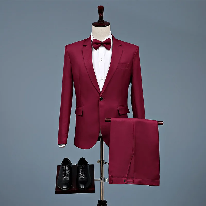 M10133 Men\'s Suit Jacket Grey Striped Wedding Dress