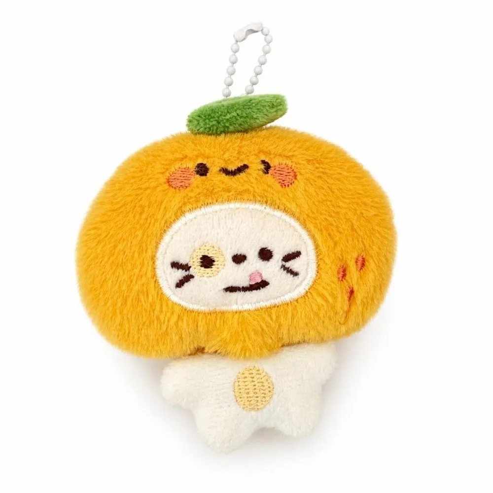 Cartoon Headgear Plush Cat Figurine Pendant Hanging Ornament Gift Backpack Keychain Multicolor Keyring Pendant For Girls