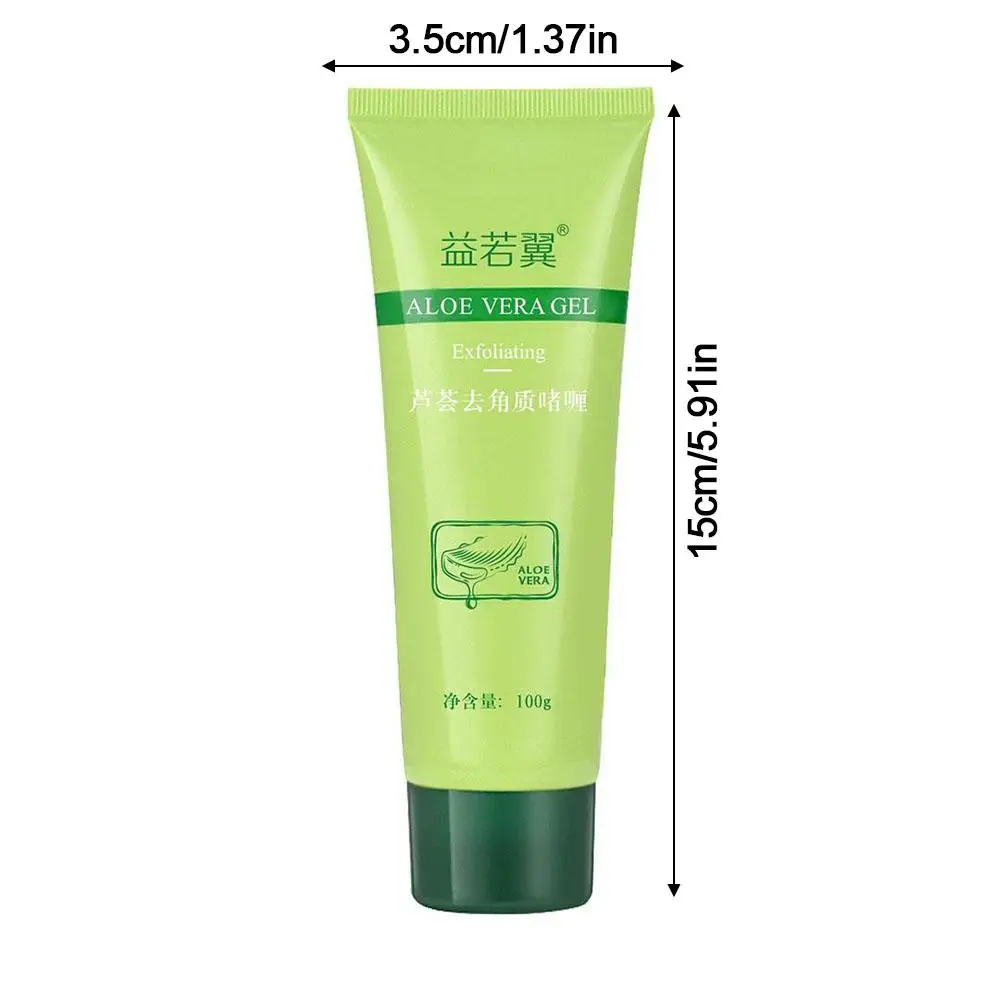 100g Gel exfoliante de Aloe Vera exfoliante suave tesoro de barro eliminación de piel muerta crema de masaje de cuerpo completo producto de limpieza Facial 1/3/5 Uds