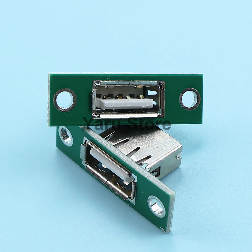 USB2.0 4 Pin Female Charging Interface Adapter USB 2.0 Fixed Hole Panel Mounting DIY Device Data Transmission Expansion