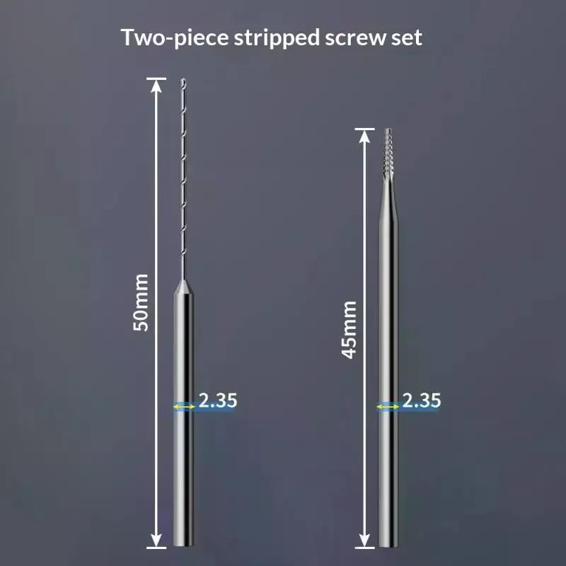 2Pcs Sliding Drill Bit Extractor for Stripped Screws High Strength Metal Piercing Tool for Carpentry Projects