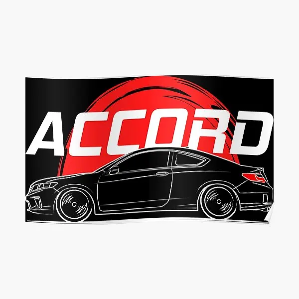 Accord Coupe 9Gen Jdm  Poster Home Vintage Room Painting Picture Modern Print Art Mural Decoration Funny Decor Wall No Frame