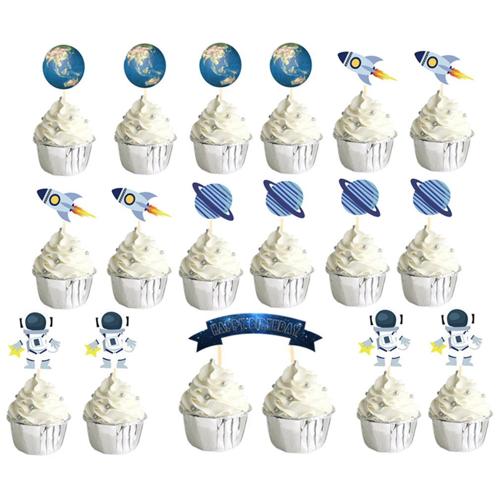 

26pcs Cake Flags Dessert Decoration Insert Topper Picks Accessories Premium Material Safe Creative Birthday Party Festival