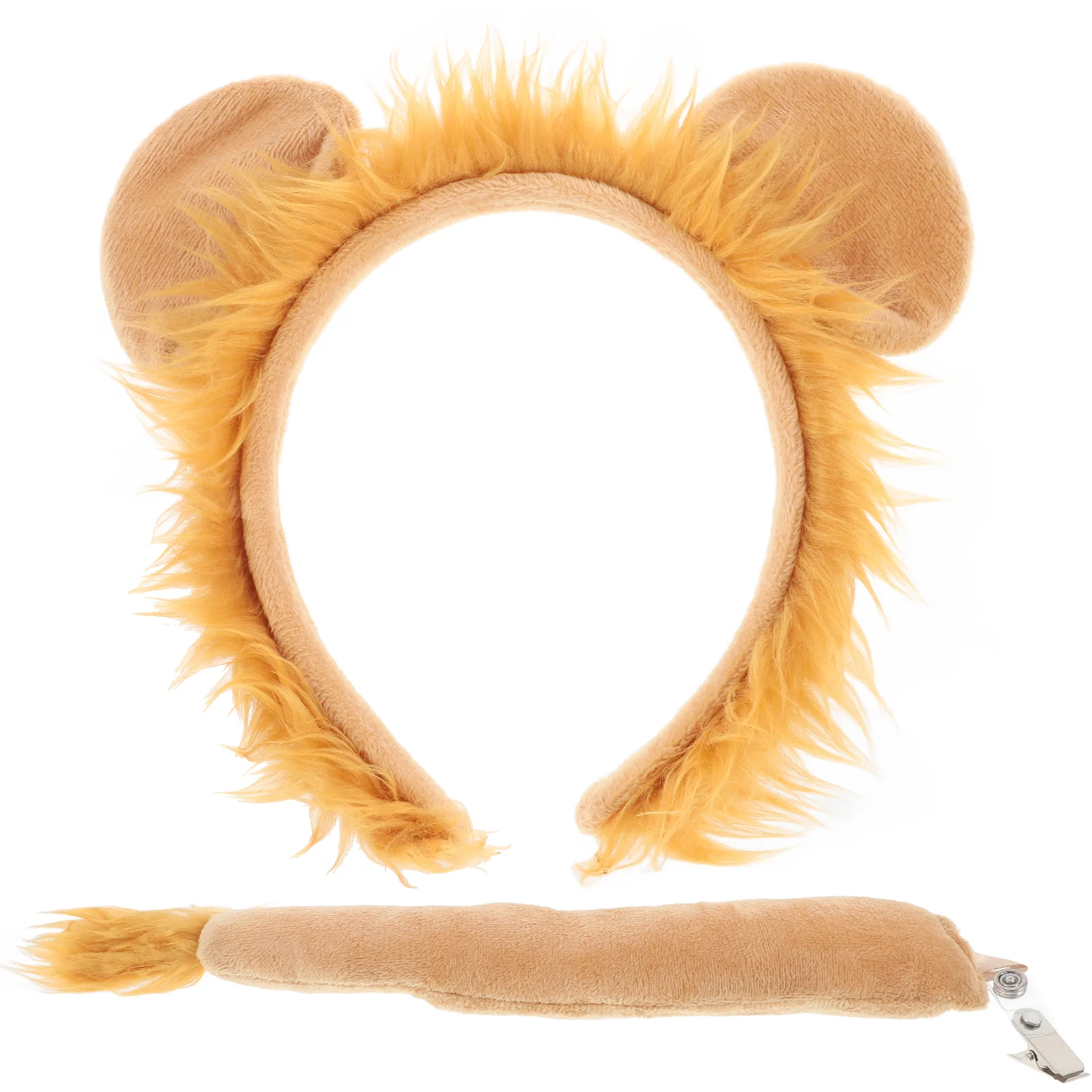 

Lion Headband Set Masks Costume Dress Up Makeup Decorative Hairband Fabric Child Exquisite Animal