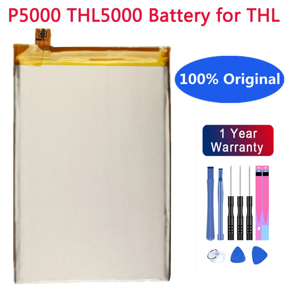 

High Quality Original Battery For THL 5000 THL5000 Elephone P5000 DEXP Ixion XL5" ML5 5000mAh Phone Bateria Batteries + Tools