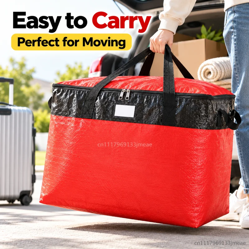 Large Capacity Moving Storage Bag Waterproof Foldable Heavy Duty Organizer with Handles for Clothes Bedding Travel Home Moving