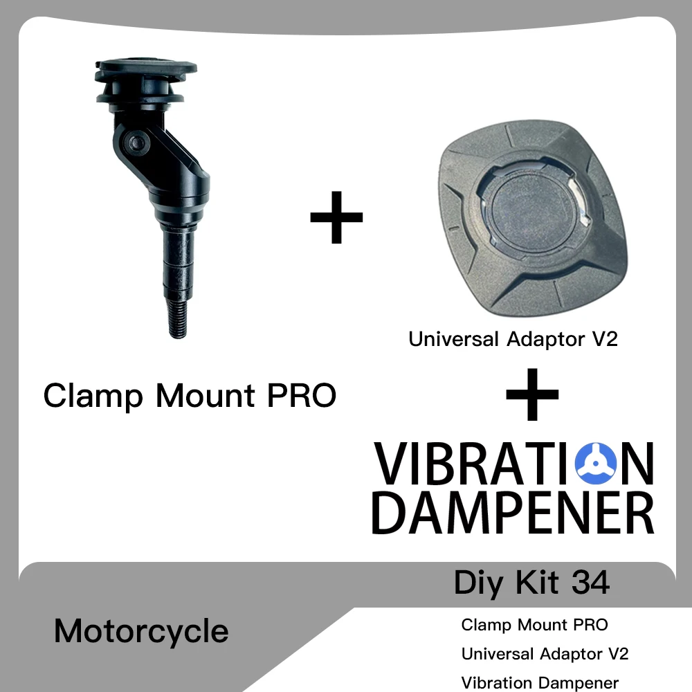 Motorstuurklem Stuurpen Vorkhouder PRO Houder Telefoonhouder Trillingsdemper MAG Universele adapters Draadloze oplader - afbeelding 1