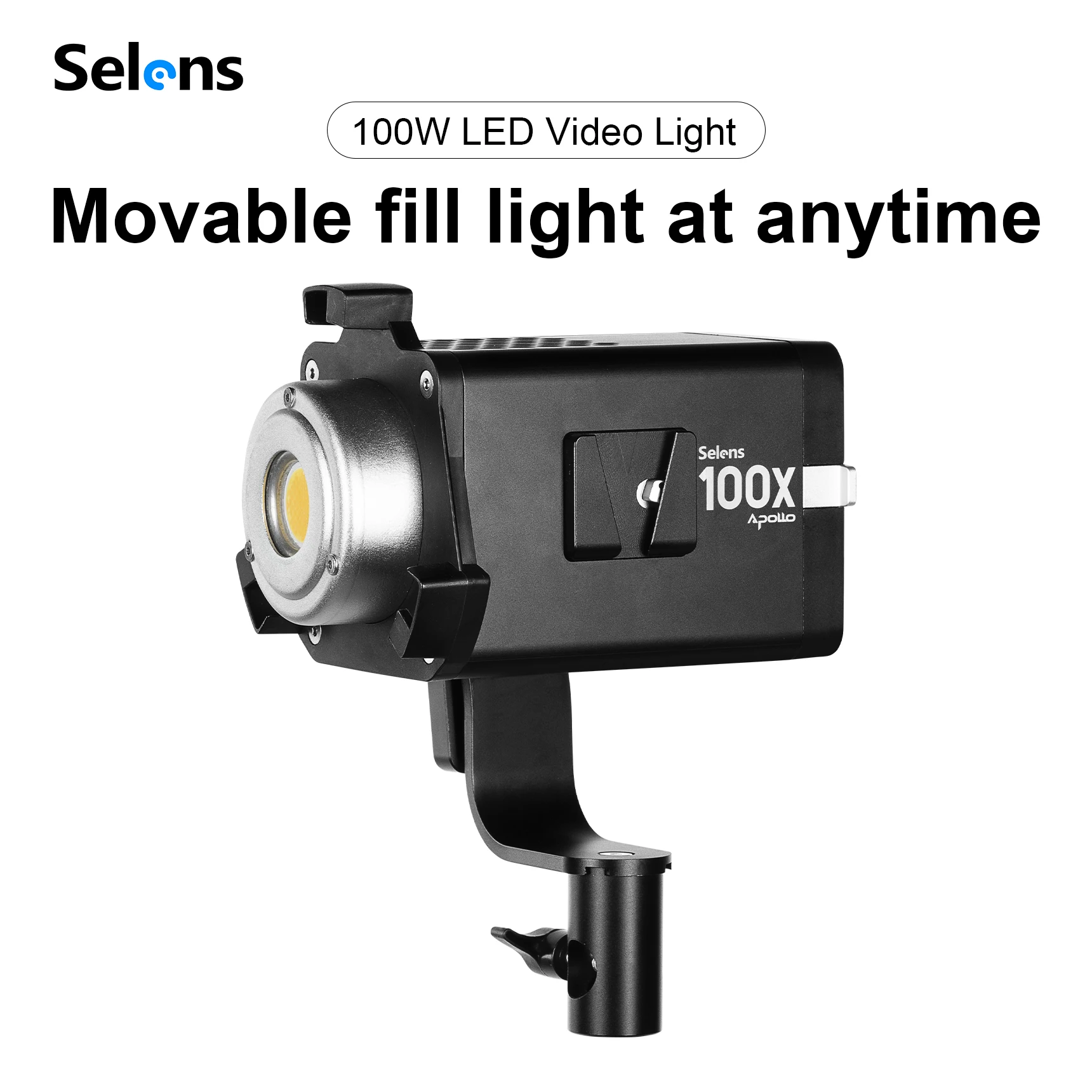 

Selens 100W RGB COB Video Light Single/dual Color 2700-6500K Bi-color Fill Light Bowens Mount COB Light Photographic Lamp