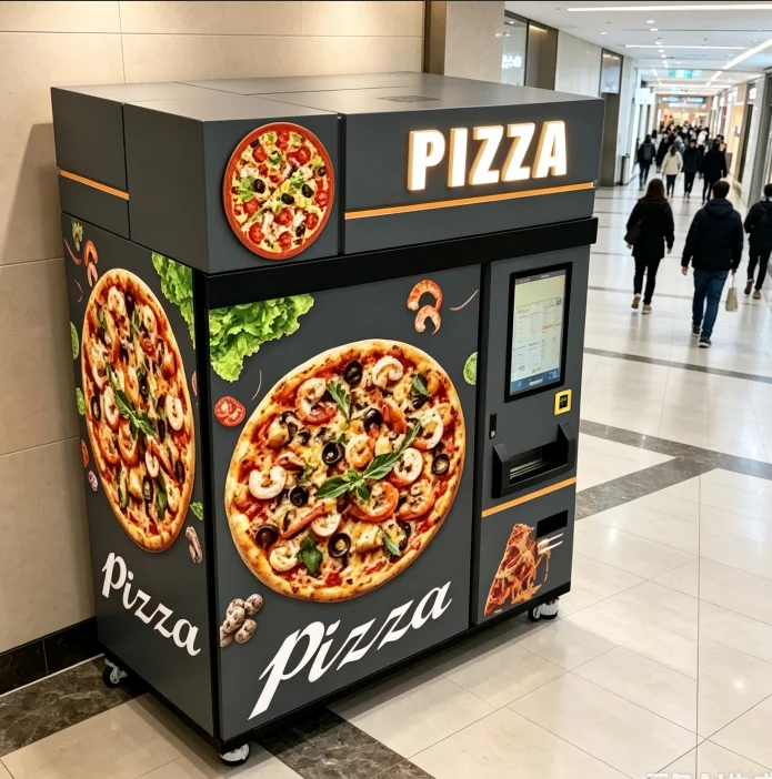 Commercial Pizza Vending Machine 24 Hour Unmanned Operation Multi‑Payment Hot Food Vending Kiosk With Remote Monitor