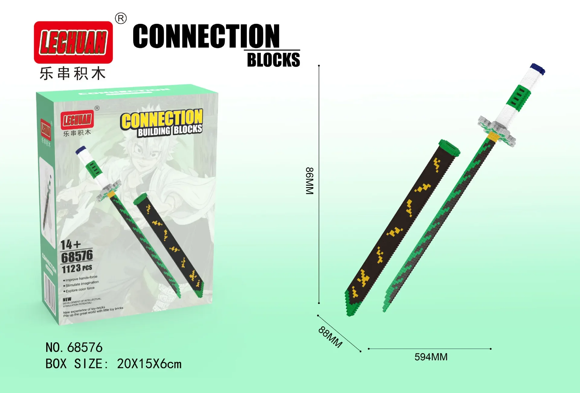 Linkgo Sword Building Blocks Demon Slayer Roronoa Zoro Sandai