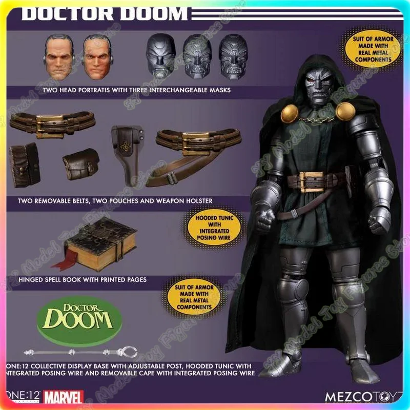 In Stock MEZCO Ant 6-inch Action Figure, Fantastic Four Series, Doctor Doom Re-edition Model Toy, Collectible Gift