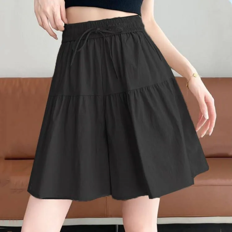 Trendy five-quarter pants black