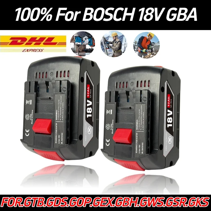 

New replace for Bosch 18V battery 12.0Ah lithium-ion battery, used for Bosch GSB GBH power tools, GBA professional grade battery