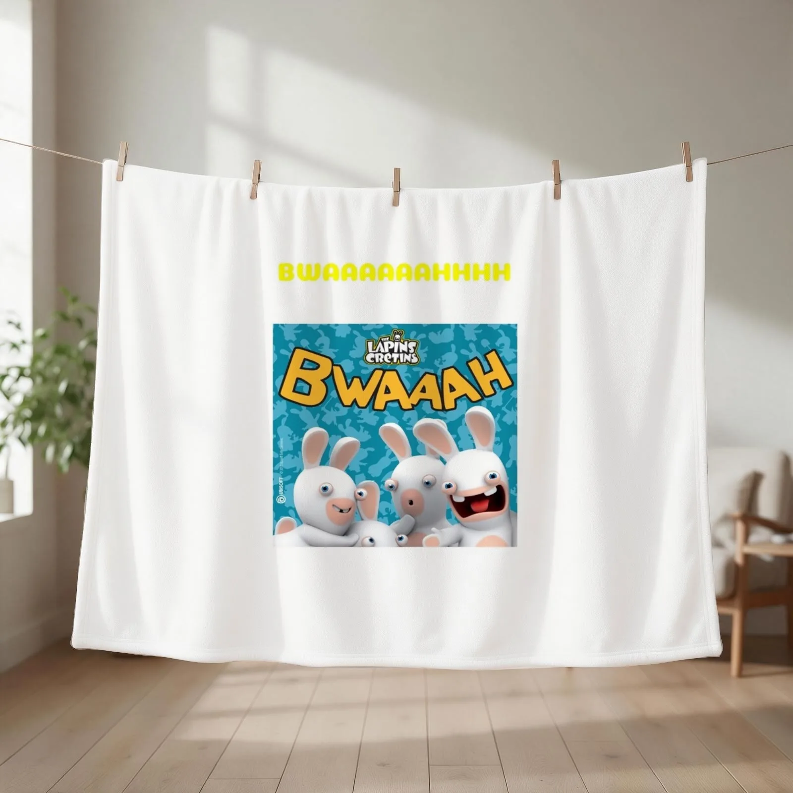 The lapins cretins Throw Blanket Picnic Sofa Throw wednesday Cute Blankets