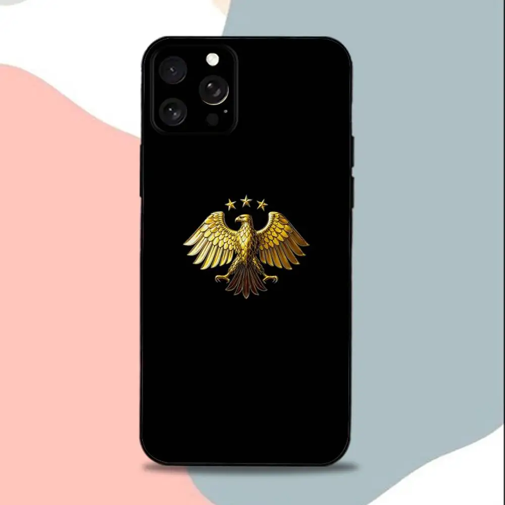 Casing HP LOGO S-Syria Bendera Suriah Untuk iPhone 11,12,15,16,17,13,14,Pro,Max,Plus,E,Mini,Air,SE4 Hitam Bahan Lembut