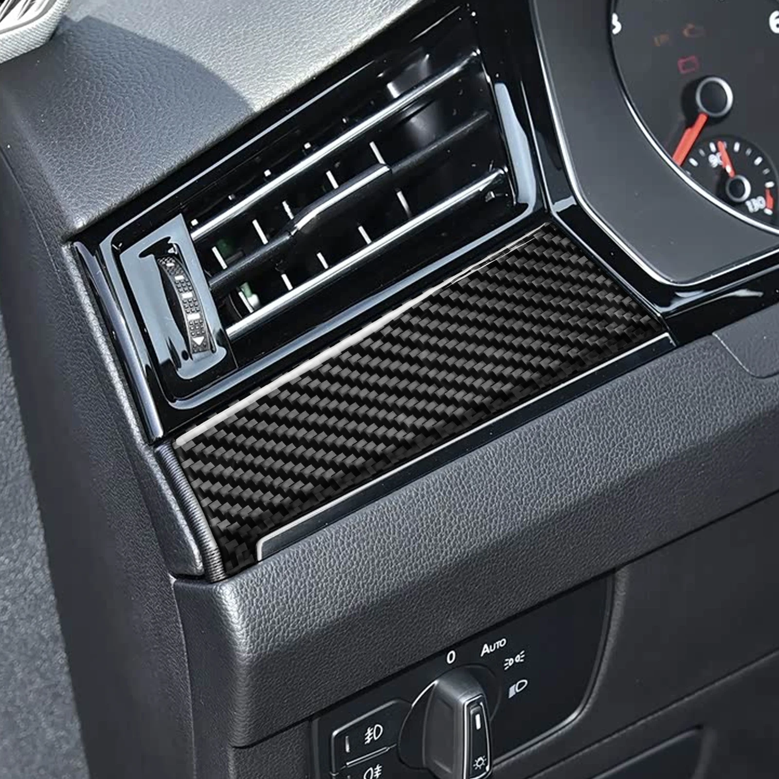 Real Carbon Fiber Car Accessories Driver Dashboard Trim Cover Soft Sticker For Volkswagen Magotan/CC 2017 2018 19 20 21 22 23 24