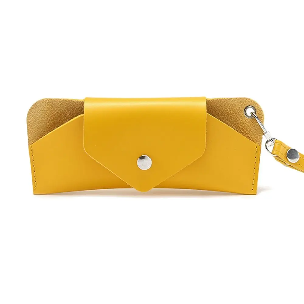 PU Leather Handmade Glasses Bag Sunglasses Case Portable Myopia Protector Simple Hanging Wrist Storage Box