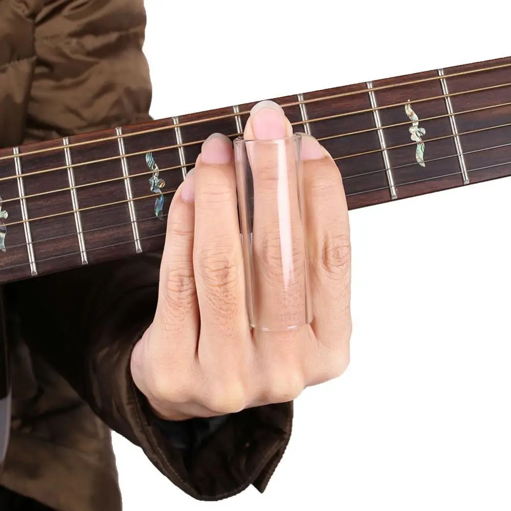 

Transparent Glass Guitar Bass Slider Tube Finger Protection Sleeve Accessories Guitar Slide Finger Slider Guitarra Accessories