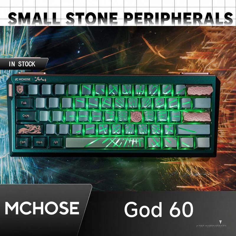 Mchose God 60 Magnetic Axis Mechanical Keyboard Full Aluminum Body Fanren Animation Collab Esports Gaming For Adult Gamers