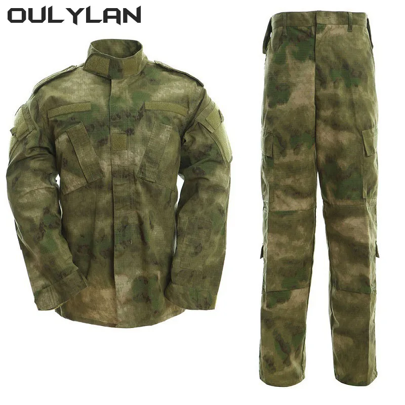 

Oulylan Multi-Pocket Soft Shell Jackets Sharkskin Work Pant Tactical Winter Set Men's Outdoor Windproof Waterproof Suit