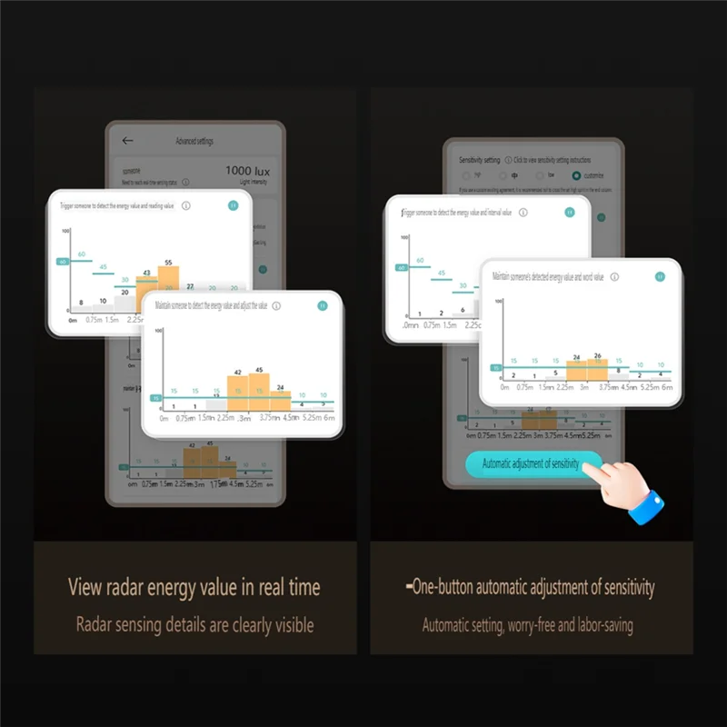 ضوء الاستشعار سطوع قابل للتعديل درجة حرارة اللون مستشعر الجسم الذكية النازل #6