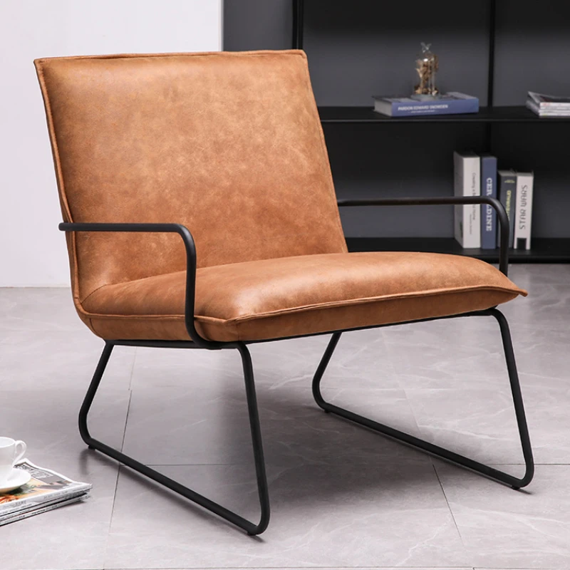 

Metal Relax Living Room Chairs Single Dining Modern Sofa Living Room Chairs Arm Decoration Meuble Salon Home Furniture RR50LC