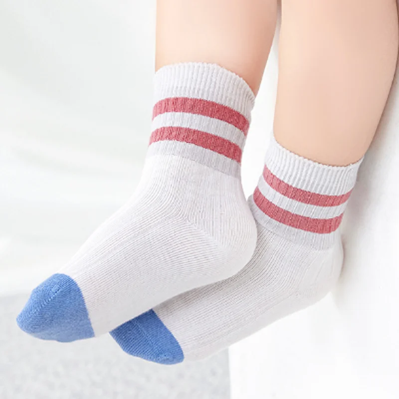 Chaussettes rayées pour enfants, 0-13 ans, pour garçons et filles, nouvelle collection printemps/été