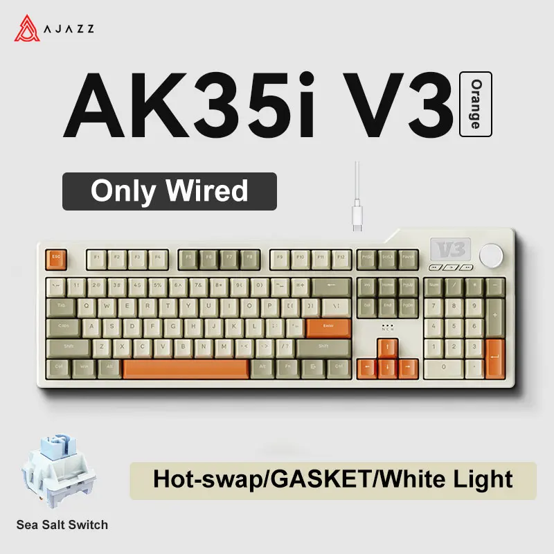 AJAZZ AK35l V4 Wireless Gaming Mechanical Keyboard with Screen 100
