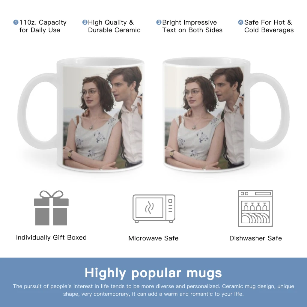 

Romantic Inspired Movie 500 Days of Summer (2009)-Movie Free shipping Mug 11oz Ceramic Coffee Mug Friends Birthday Gift Mug