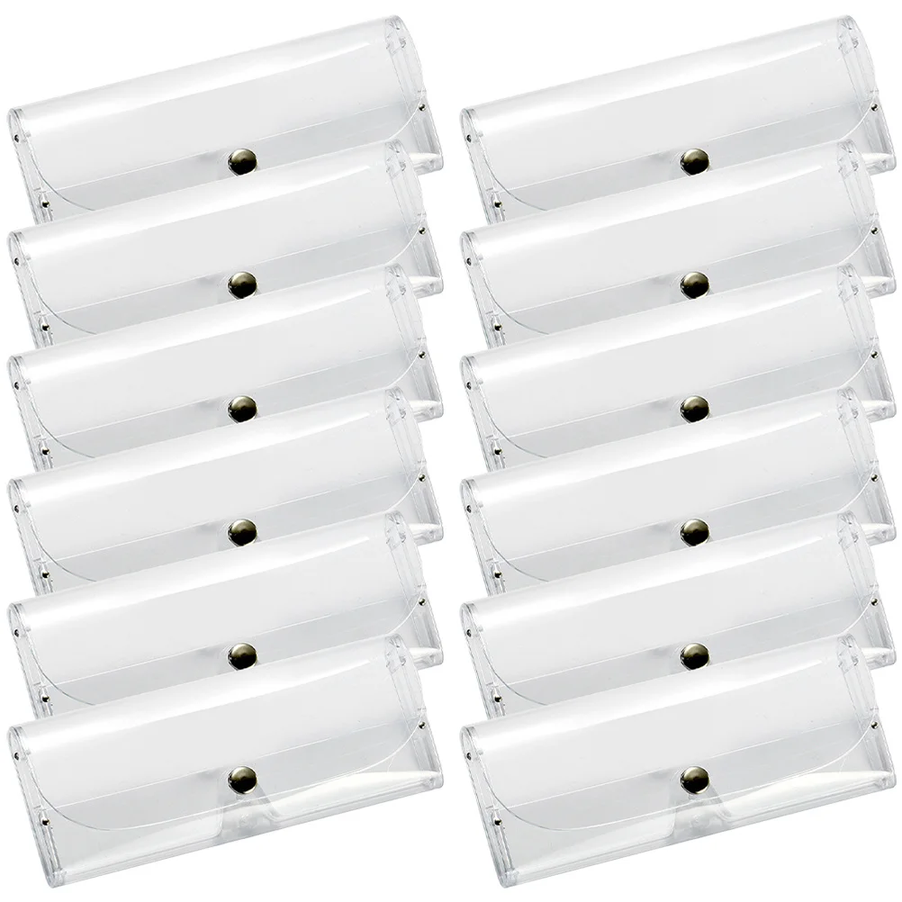 

12Pcs Hard Eyeglass Storage Cases Portable Sunglasses Case Compact Lightweight Protective Case for Travel Reading Glasses Women